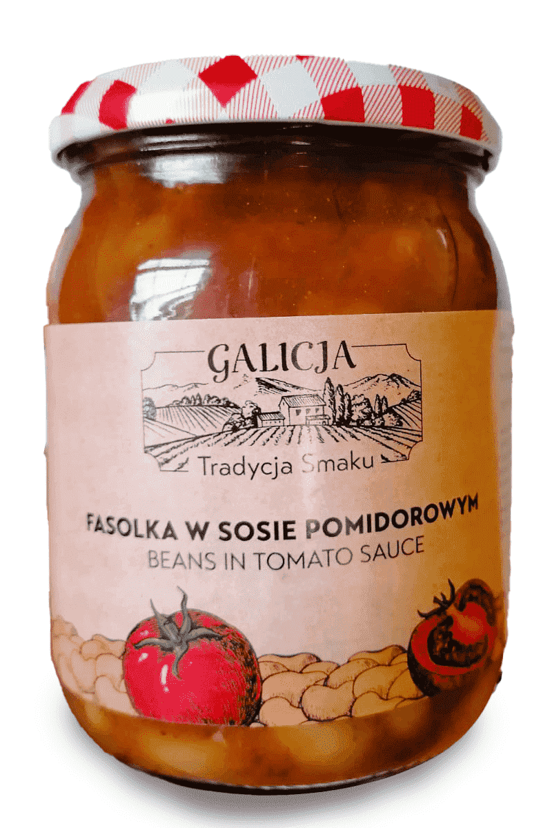 fasolka w sosie pomidorowym